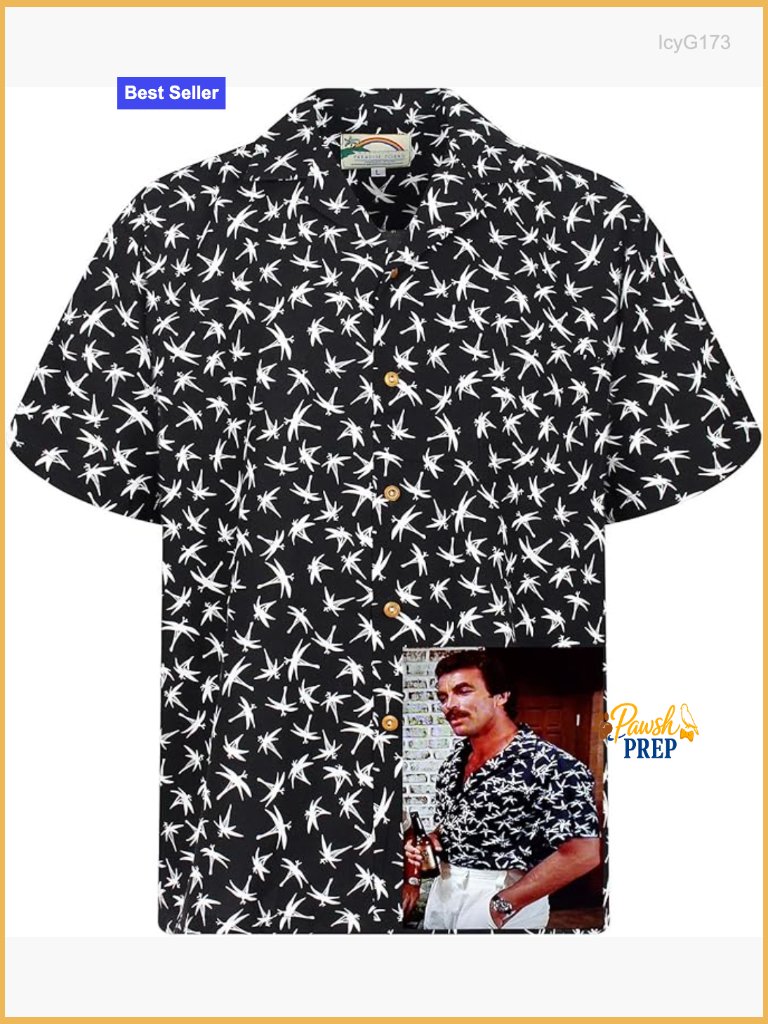 Men's Rayon Button-Down Hawaiian Shirt Relaxed Fit